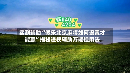 实测辅助“微乐北京麻将如何设置才能赢”揭秘透视辅助万能挂用法-第3张图片