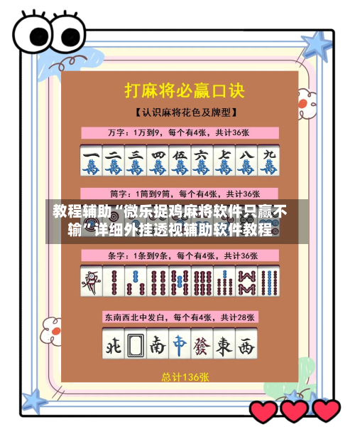 教程辅助“微乐捉鸡麻将软件只赢不输”详细外挂透视辅助软件教程-第1张图片