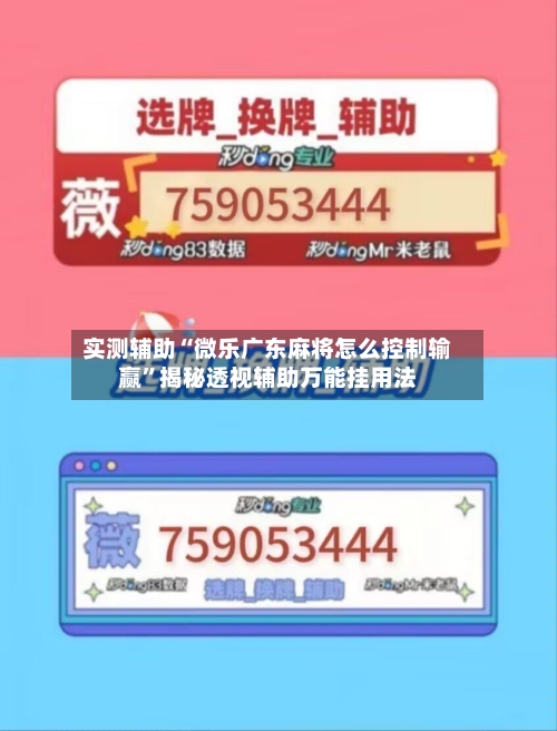 实测辅助“微乐广东麻将怎么控制输赢	”揭秘透视辅助万能挂用法-第1张图片