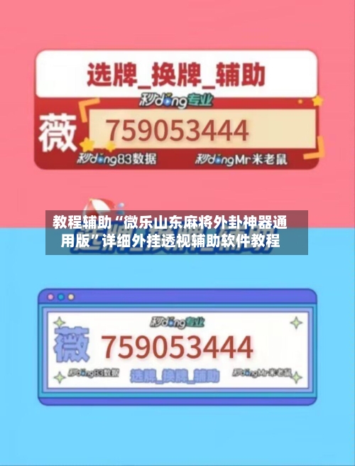 教程辅助“微乐山东麻将外卦神器通用版”详细外挂透视辅助软件教程-第2张图片