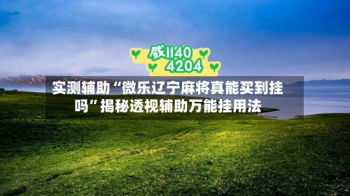 实测辅助“微乐辽宁麻将真能买到挂吗”揭秘透视辅助万能挂用法-第2张图片