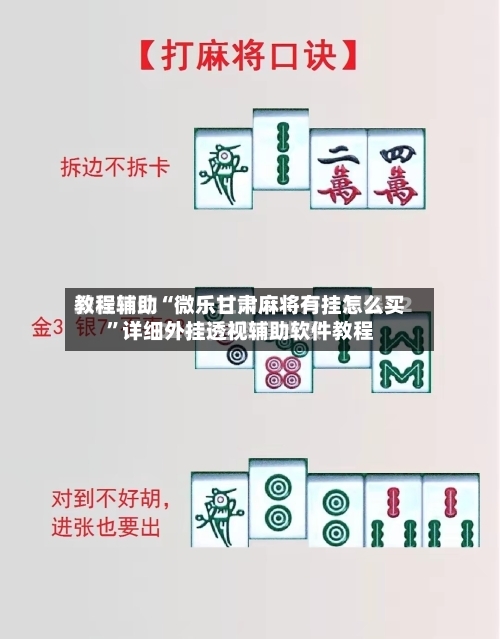 教程辅助“微乐甘肃麻将有挂怎么买	”详细外挂透视辅助软件教程-第2张图片