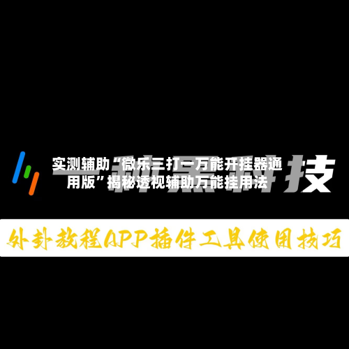实测辅助“微乐三打一万能开挂器通用版”揭秘透视辅助万能挂用法-第1张图片