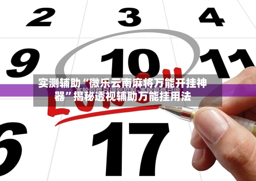 实测辅助“微乐云南麻将万能开挂神器”揭秘透视辅助万能挂用法-第2张图片