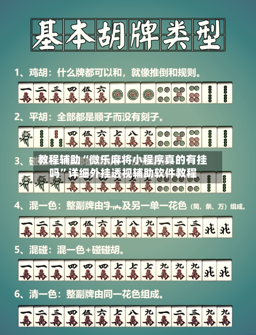 教程辅助“微乐麻将小程序真的有挂吗”详细外挂透视辅助软件教程-第1张图片