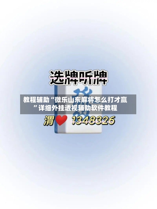 教程辅助“微乐山东麻将怎么打才赢”详细外挂透视辅助软件教程-第2张图片