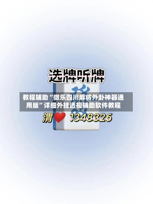 教程辅助“微乐四川麻将外卦神器通用版”详细外挂透视辅助软件教程-第3张图片