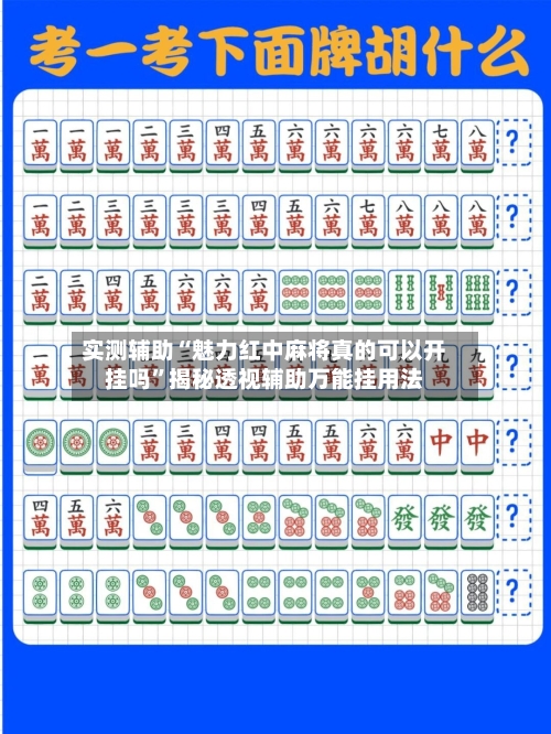 实测辅助“魅力红中麻将真的可以开挂吗	”揭秘透视辅助万能挂用法-第1张图片