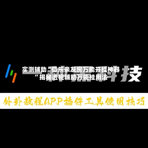 实测辅助“微乐亲友房万能开挂神器”揭秘透视辅助万能挂用法-第2张图片