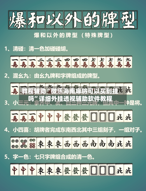 教程辅助“微乐海南麻将可以买到挂吗”详细外挂透视辅助软件教程-第3张图片