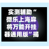 实测辅助“微乐上海麻将万能开挂器通用版”揭秘透视辅助万能挂用法-第3张图片