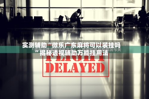 实测辅助“微乐广东麻将可以装挂吗”揭秘透视辅助万能挂用法-第2张图片