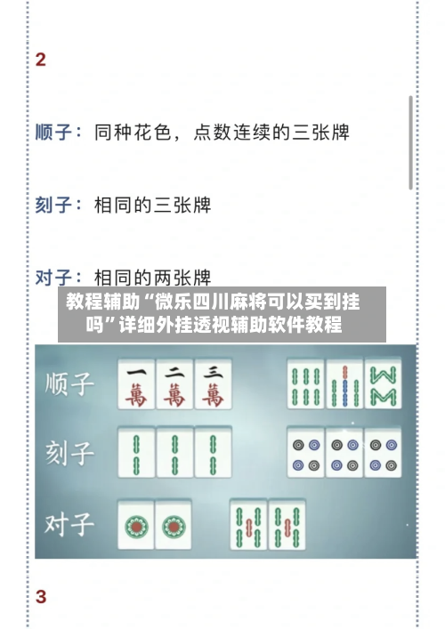 教程辅助“微乐四川麻将可以买到挂吗”详细外挂透视辅助软件教程-第1张图片