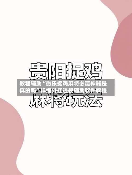 教程辅助“微乐捉鸡麻将必赢神器是真的吗”详细外挂透视辅助软件教程-第2张图片