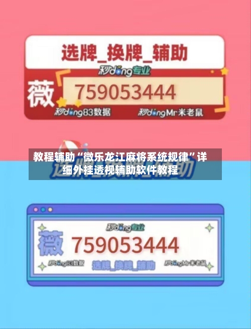 教程辅助“微乐龙江麻将系统规律	”详细外挂透视辅助软件教程-第1张图片