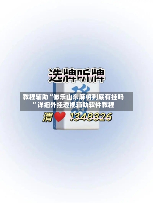 教程辅助“微乐山东麻将到底有挂吗”详细外挂透视辅助软件教程-第2张图片