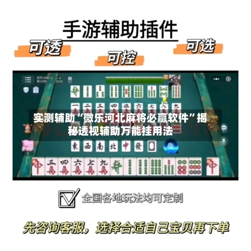 实测辅助“微乐河北麻将必赢软件”揭秘透视辅助万能挂用法-第3张图片