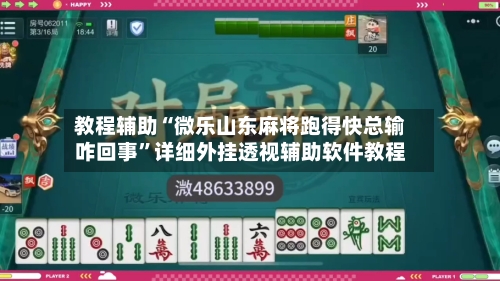 教程辅助“微乐山东麻将跑得快总输咋回事	”详细外挂透视辅助软件教程-第2张图片