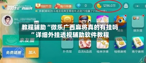 教程辅助“微乐广西麻将真的有挂吗”详细外挂透视辅助软件教程-第3张图片