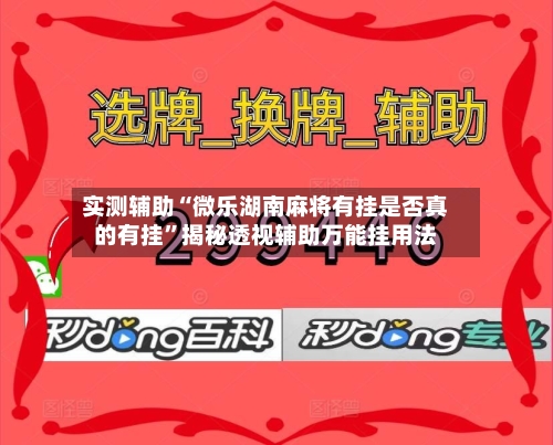 实测辅助“微乐湖南麻将有挂是否真的有挂”揭秘透视辅助万能挂用法-第3张图片