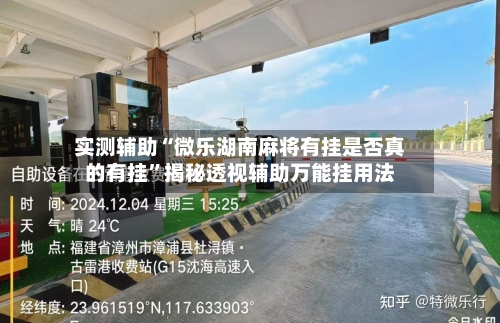 实测辅助“微乐湖南麻将有挂是否真的有挂”揭秘透视辅助万能挂用法-第1张图片