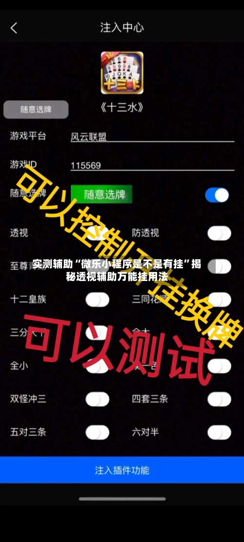 实测辅助“微乐小程序是不是有挂”揭秘透视辅助万能挂用法-第3张图片