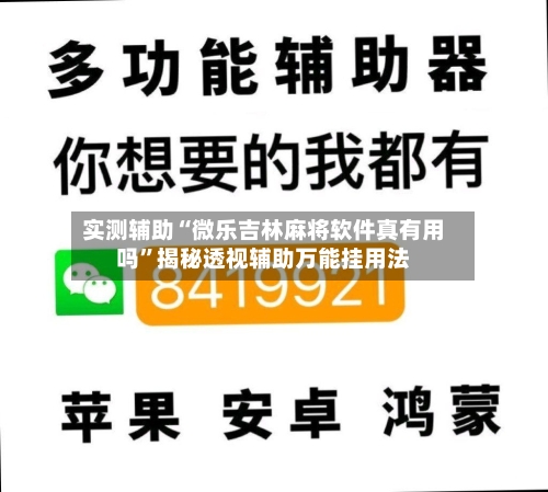 实测辅助“微乐吉林麻将软件真有用吗	”揭秘透视辅助万能挂用法-第3张图片