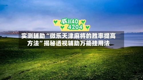 实测辅助“微乐天津麻将的胜率提高方法	”揭秘透视辅助万能挂用法-第2张图片