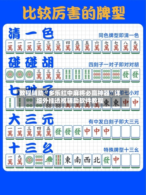 教程辅助“多乐红中麻将必赢神器”详细外挂透视辅助软件教程-第1张图片