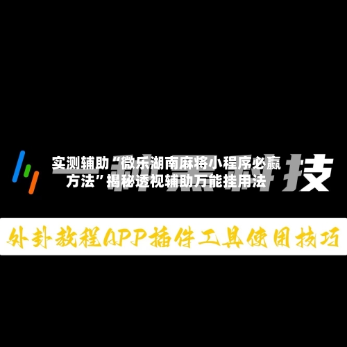 实测辅助“微乐湖南麻将小程序必赢方法	”揭秘透视辅助万能挂用法-第1张图片