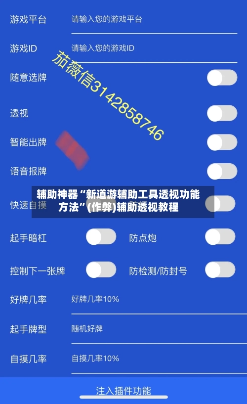 辅助神器“新道游辅助工具透视功能方法	”(作弊)辅助透视教程-第2张图片