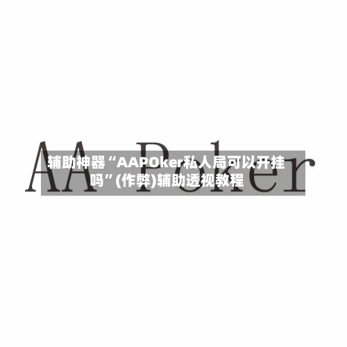 辅助神器“AAPOker私人局可以开挂吗”(作弊)辅助透视教程-第3张图片