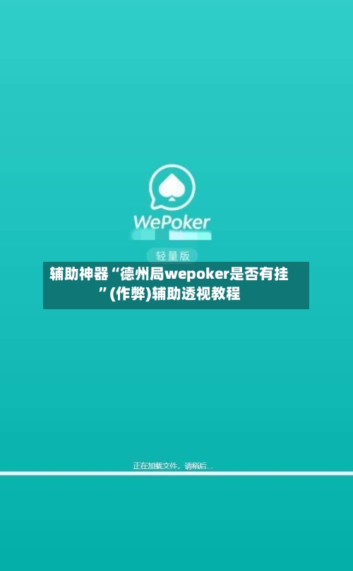 辅助神器“德州局wepoker是否有挂”(作弊)辅助透视教程-第3张图片