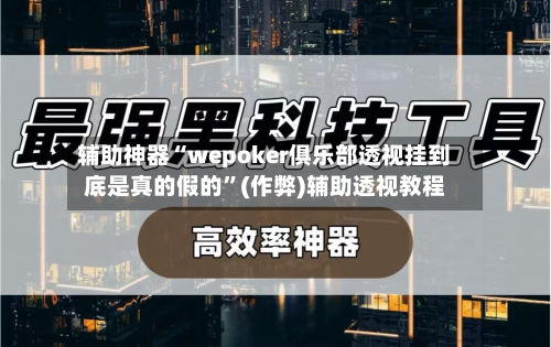 辅助神器“wepoker俱乐部透视挂到底是真的假的”(作弊)辅助透视教程-第3张图片