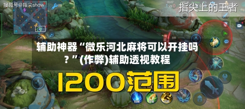 辅助神器“微乐河北麻将可以开挂吗? 	”(作弊)辅助透视教程-第1张图片