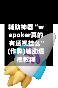 辅助神器“wepoker真的有透视挂么”(作弊)辅助透视教程-第2张图片
