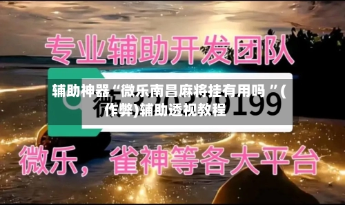 辅助神器“微乐南昌麻将挂有用吗 ”(作弊)辅助透视教程-第2张图片